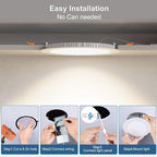 12 Pack Recessed Lighting 6 Inch LED Ceiling Lights with Junction Box, 6000K Canless Recessed LED Can Lights, 12W 110W Eqv, 1050LM High Brightness LED Lights