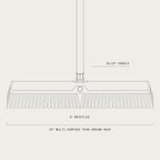 Large 24'' Multi-Surface Push Broom with Alloy Handle