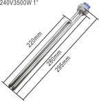 DERNORD 240V 3500W Foldback Water Heater Element Screw-in Heating Element