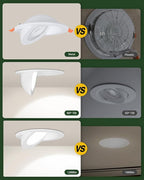 ZYC Gimbal LED Recessed Lighting - 6 Inch 5CCT 12W 360° Rotation Adjustable Eyeball Light,LED Swivel Spotlight,Directional Sloped Ceiling Light,Dimmable Canless Wafer Downlight Pack of 6 White.