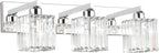 Aipsun Vanity Light Fixtures Crystal Bathroom Lighting Fixtures Chrome Vanity Light for Bathroom (Exclude Bulb)