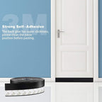 26 Feet Silicone Seal Strip, Weather Stripping for Doors and Windows, Draft Stopper Adhesive Tape for Shower Glass Gaps (Black, 45MM)