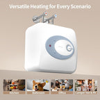 Electric Tank Water Heater-8 Gallon Under Sink Instant Hot Water for RV, Camper, Kitchen, Food Truck, 120V 1500W, Blue, Wall or Floor Mounted