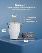 Sunco 12 Pack 4 Inch Recessed Lighting Housing Can, Remodel Air Tight Ceiling Cans, 120-277V,Hard Wired, TP24 Connector Included, Easy Install, IC Rated UL