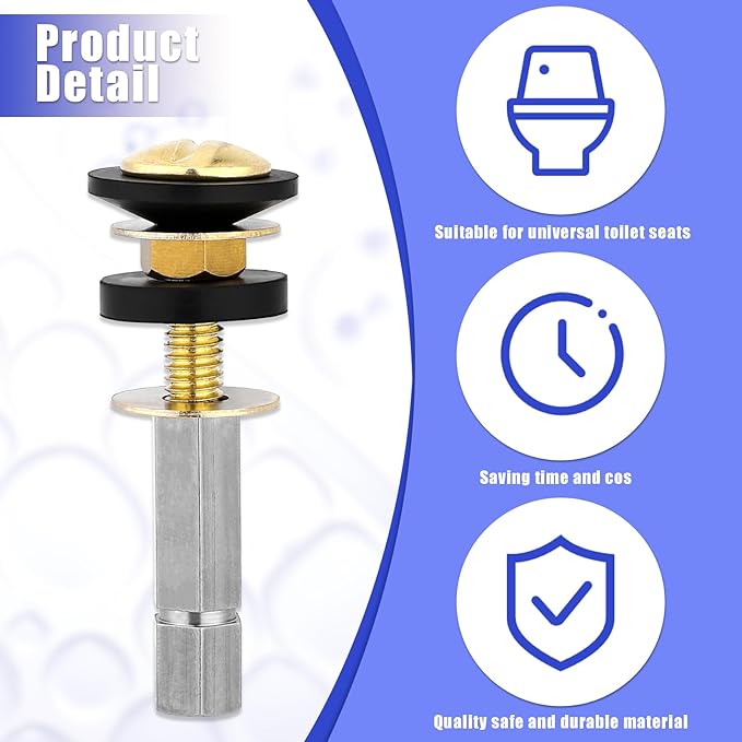 Universal Toilet Tank to Bowl Repair Kit Toilet Tank to Bowl Bolt & Gasket Hardware Kit for 2-Piece Toilet Seal American Standard Toilet Parts Toilet Repair Kit Inside Toilet Tank Replacement Kit