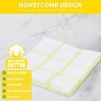 Nialnant 8 Pack Dish Cloths for Washing Dishes, 100% Cotton Reusable Cleaning Rag, Quick Drying Dish Towels for Kitchen,12x12 Inches,Yellow Plaid