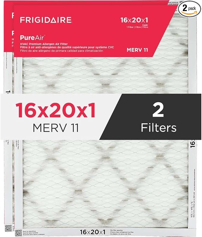 Frigidaire PureAir® 16" x 20" x 1" MERV 11 Air Filter - 2 Pack