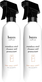 Bayes High-Performance Stainless Steel Cleaner Spray, Polish, and Protectant - Indoor & Outdoor Stainless Cleaner - Stainless Steel Sink Cleaner 16oz