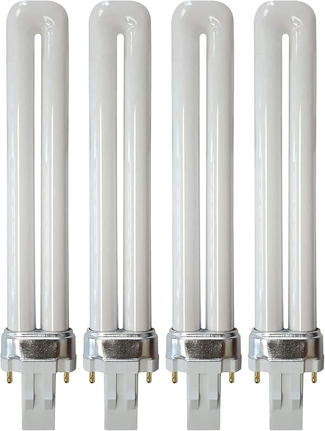(4 Pack) PL13S/27/ECO - Compact Fluorescent Plug-in - 13 Watt - 120 Volt - T4-2-Pin (GX23) - Dimmable - 2,700 Kelvin (Soft White)