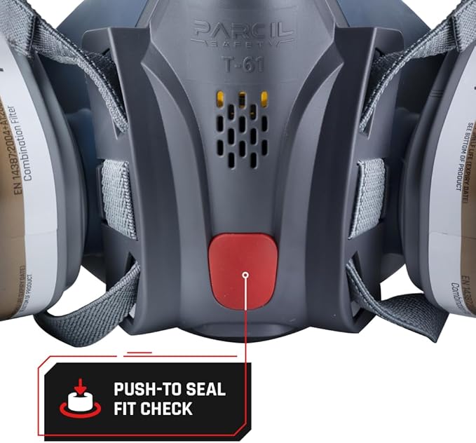 Parcil Distribution Full Face Respirator Mask with Filters – Durable Full Face Respirator Gas Mask, Bayonet Filter Compatible