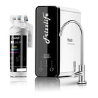 Frizzlife Reverse Osmosis Water Filter - Alkaline Mineral pH+, 600 GPD High Flow, Tankless RO Reverse Osmosis System, Under Sink, Reduce TDS, Compact, 2:1 Drain Ratio, PD600-TAM3