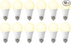 LED Light Bulbs Soft White 2700K, 100 Watt Equivalent LED Bulbs, A19 Standard Bulbs, 1500 LM, 15000 Hours, E26 Base, Non-Dimmable, 13W Warm White LED Bulbs for Bedroom Living Room, 12 Pack