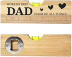 Dad Birthday Gifts from Daughter Son Wife Ideal Christmas Tool Gifts for Dad Father Daddy Step Bonus New Dads Spirit Level Bottle Opener Present for Birthday