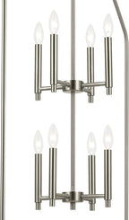 Kichler Madden 43" 8 XL Light Foyer Pendant in Brushed Nickel, Soft Modern Fixture, for Foyer, Over Large or Dining Room Table, (43" x 24.25"), 52724NI