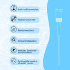 Powered Anode Rod for Water Heater Gallon Tank, Electrical Anode Rod, Eliminates Rotten Egg (60-120 gallon tank)