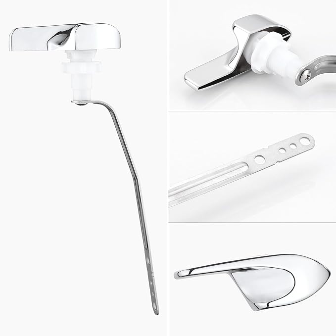 Toilet Handle for Kohler 87115-CP Left Trip Lever Service Kit, Toilet Handle Replacement Kit Side Mount, Toilet Tank Lever, 1-Pack Polished Chrome