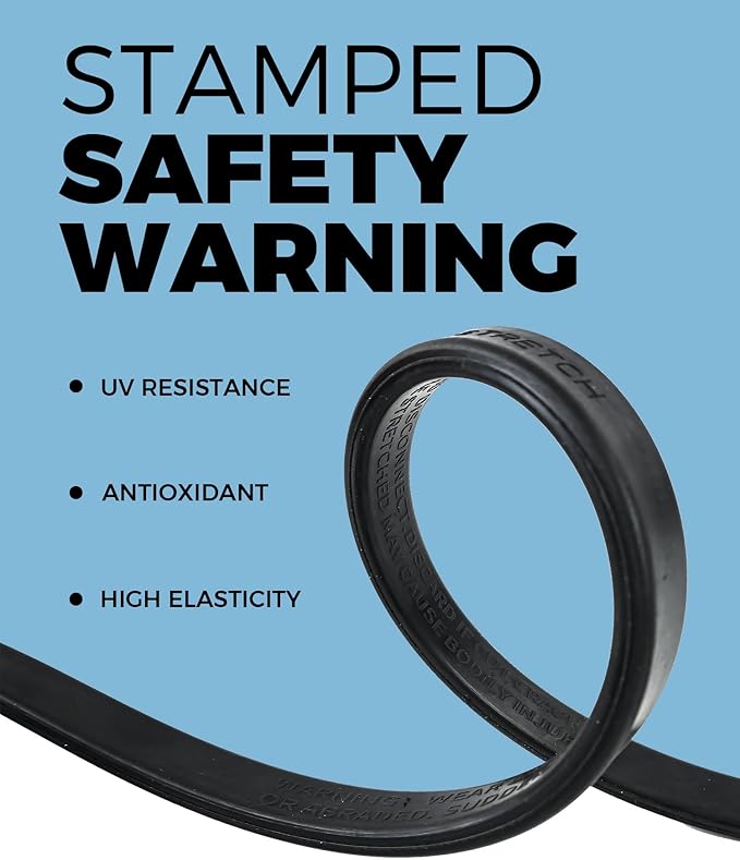 Bungee Cords with Hooks 31" – Heavy Duty Rubber Straps for Trucks, Tarp Tie Downs & Cargo, Outdoor Bungee Straps with Hooks, 10 Pack, 180 lbs Load