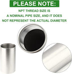 TAISHER 1PCS Stainless Steel Pipe Fittings, 1-1/4" NPT Female x 1-1/4" NPT Female Threaded, 4" Length Nipple Cast Pipe