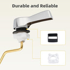 iFealClear Universal Side Toilet Flush Hnadle Replacement, Angle Mount Toilet Handle Replacement Compatible with Kohler, American Standard, TOTO, Mansfield, Solid Brass, Chrome