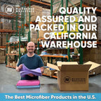 MW Pro Microfiber Cleaning Cloths (12 Pack) | Size 16" x 16"| All Purpose Microfiber Towels - Clean, Dust, Polish, Scrub, Absorbent (Gray)