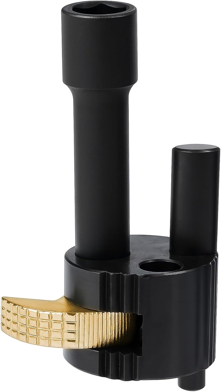 97258 Tub Drain Removal Tool, Multi-Scene Extraction Tool, Golden Extractor for Tub Drain Plumbing Repairs, for Use with 3/8" Drive Ratchet Wrenches, One-Size-Fits-All Design for Many Specifications