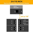 Generator Interlock Kit Compatible with Square D QO or Homeline 100 or 125 Amp Panels,3/4 to 7/8 to inches Spacing Between Main and Generator Breaker,Professional and Interlock Kit