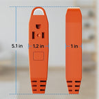 K KASONIC - 50-Feet 3 Outlet Extension Cord, ETL/UL Listed, 16/3 SJTW 3-Wire Grounded, 13 Amp 125 V 1625 Watts, Multi-Outlet Indoor/Outdoor Use, Orange