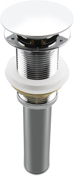 Pop Up Sink Drain Without Overflow, Bathroom Faucet Vessel Vanity Sink Drain Stopper, Polished Chrome