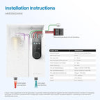 Midea 18KW Electric Tankless Water Heater, Touch Control, Wi-Fi Control, LED Display, Child Mode, 240 Volts with Automatic Power Modulation, On-demand Hot Water, White