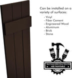 Board & Batten Vinyl Shutters (1 Pair) | 11"x67" (3-Board) - Coffee Bean | Exterior Window Shutters | Includes Mounting Hardware | Simple Installation | Made in USA