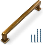 10 Pack 6.3"(160mm) Vintage Antique Brass Cabinet Pulls Kitchen Cabinet Handles Drawer Pulls Cupboard Hardware for Cabinets CK0078