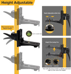 Laser Level Pole with Adjustable Mount 1/4-Inch by 20-Inch, 12 FT/3.7M Adjustable Telescoping Laser Pole with 5/8''-11 Thread Adapter for Rotary and Line Lasers (Without Tripod)