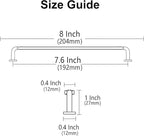 Alzassbg 6 Pack Antique Brass Cabinet Handles, 7-1/2 Inch(192mm) Hole Centers Arch Modern Cabinet Pulls Kitchen Cabinets Hardware for Cabinets and Drawers AL3503AB