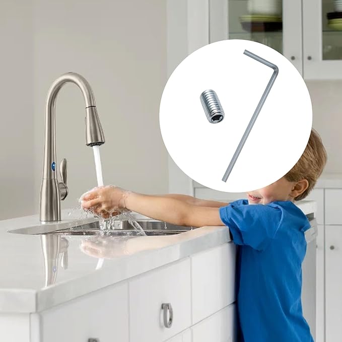 10Pcs Kitchen Faucet Parts for Moen 155023 Screw Kit,Stainless Steel Screws for Kitchen Faucet Handle Repair & Faucet Replacement Parts,Compatible with Moen Single Handle Faucet