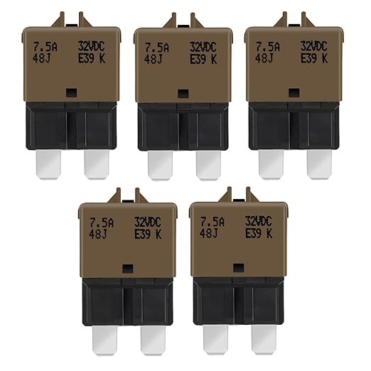 GLOSO Circuit Breaker E39 (T3) Manual Reset Fuse for Car Truck RV Automotive Marine Boat Trolling Motor & Custom Wiring Audio Battery Protection/Low Profile ATC/ATO (7.5A - 5 Pack)