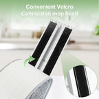 CQT Commercial Flat Microfiber Floor Mop Cleaning System 18" Inch Wet Dry and Dust Hardwood with 4 Washable Pads Cleaner for Laminate Tile Stainless Steel Handle and Extension (PT12-WET)