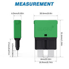 GLOSO Circuit Breakers E37 Auto (T1) Reset Low Profile ATC/ATO - (15A - 5 Pack)