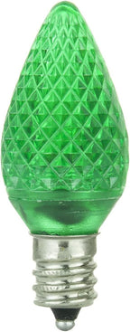 Sunlite 41295 LED C7 Holiday Decorative Light Bulb, 0.4 Watts, E12 Candelabra Base, Faceted Christmas-Lights; Nightlight, Multi Color Combo 30 Count