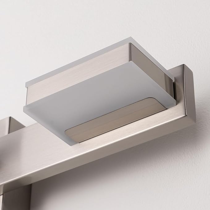 mirrea 20" Brushed Nickel Vanity Lights for Bathroom 3 Light Vanity Lighting Fixtures for Mirror 3 CCT Adjustable LED Vanity Light