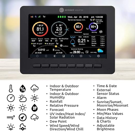 Ambient Weather WS-2000 Smart Weather Station with WiFi Remote Monitoring and Alerts