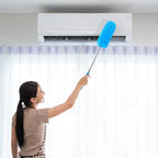 Tanlade 12 Pcs Microfiber Feather Duster for Cleaning 13-31 Inch Extendable Cobweb Dusters Ceiling Fan Duster Washable Bendable Tool for Office Car Window Furniture (Stylish Color)