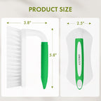 Amazer Scrub Brush for Cleaning Comfort Grip Shower Scrubber Stiff Bristles with Handle Heavy Duty Cleaner Brush for Tub Sink Carpet Floor - Pack of 2 (Green+Green)