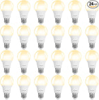 BUBO LED Light Bulbs, 60 Watt Equivalent LED Bulbs A19, 2700K Soft White Light Bulbs, 800 Lumens, E26 Standard Base, Non-Dimmable, 8W Bright White LED Bulbs for Bedroom Home Office, 24 Pack