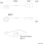 Builder Essential 3in 550 Lumens Round LED Recessed Light and Housing for Remodel or New Construction with Regressed Trim 3-Power Modes 4W-6W-8W, 5-CCT 2700-3000-3500-4000-5000K in White IC-Rated