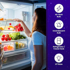 lumenivo 40 Watt 130 Volt T6.5 Refrigerator Light Bulb ー Replaces 40w 120v Freezer Light Bulb Subzero 500 Series Refrigerator Freezer ー Intermediate Base E17 ー Clear Incandescent Bulb ー 2 Pack