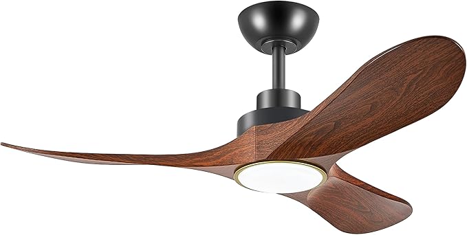 42" Ceiling Fans with Lights, Low Profile Modern Ceiling Fan with Remote Control, DC Motor,Reversible, 3CCT, Dimmable, Noiseless, Indoor Outdoor Ceiling Fans for Bedroom, Living Room, Dining Room