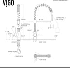 VIGO Brant 19'' H Single Handle Pull-Down Sprayer Kitchen Faucet in Matte Black-VG02003MB