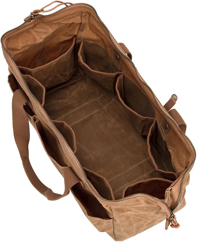 Heavy Duty 18-Inch Tool Bag with 12 Pockets, Large Zippered Tool Organizer, Portable Empty Toolbox for Mechanics, Electricians, DIY – Durable Soft Handle, Ideal Father’s Day or Birthday Gift