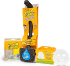Scrub Daddy Household Cleaning Supplies - The Microfiber BBQ Bundle - Includes 2 Microfiber Towels, 1 Grill Brush & PowerPaste Cleaning Paste with 1 Scrub Mommy Sponge
