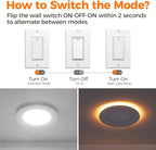 6 Pack 4 Inch LED Recessed Ceiling Lights with Night Light, Dimmable, 2700K-5000K 5 CCT Selectable, Canless Wafer Downlight with Junction Box, Ultra-Thin, 9W, ETL, White